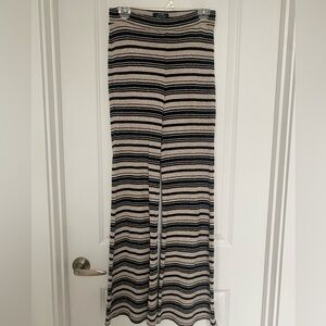 Beachy striped knitted flares